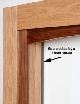 The rebate gap on a fire surround